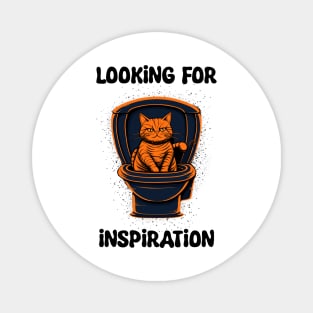 Orange cat looking for inspiration Magnet